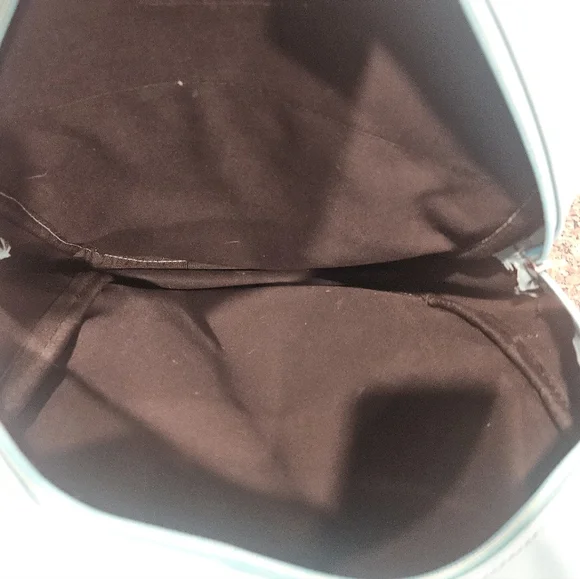 Jon Hart Design Light Blue Backpack w/ Leather Trim | Personalized HMM - Picture 2 of 7